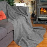 Latuda Home Premium Koltuk Örtüsü 175x215 Gramajlı Jakarlı Şönil Kurşun | Kanepe Örtüsü | Kaymaz - Gri - 175 x 215 cm