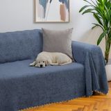 Latuda Home Premium Koltuk Örtüsü 175x300 LARGE Gramajlı Jakarlı Şönil Gece Mavisi | Kanepe Örtüsü | Kaymaz - 175 x 300 cm