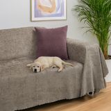 Latuda Home Premium Koltuk Örtüsü 175x300 LARGE Gramajlı Jakarlı Şönil Kapuçino | Kanepe Örtüsü | Kaymaz - 175 x 300 cm - Cappuccino