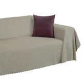 Latuda Home Premium Koltuk Örtüsü 175x300 LARGE Gramajlı Jakarlı Şönil Kum Beji | Kanepe Örtüsü | Kaymaz