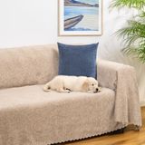 Latuda Home Premium Koltuk Örtüsü 175x350 XLARGE Gramajlı Jakarlı Şönil Bej| Kanepe Örtüsü | Kaymaz - 175 x 350 cm