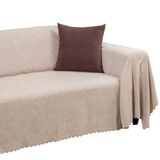 Latuda Home Premium Koltuk Örtüsü 175x350 XLARGE Gramajlı Jakarlı Şönil Camel | Kanepe Örtüsü | Kaymaz