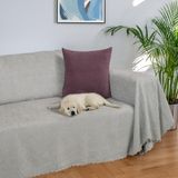 Latuda Home Premium Koltuk Örtüsü 175x350 XLARGE Gramajlı Jakarlı Şönil Gümüş | Kanepe Örtüsü | Kaymaz - 175 x 350 cm