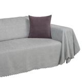 Latuda Home Premium Koltuk Örtüsü 175x350 XLARGE Gramajlı Jakarlı Şönil Gümüş | Kanepe Örtüsü | Kaymaz