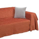 Latuda Home Premium Koltuk Örtüsü 175x350 XLARGE Gramajlı Jakarlı Şönil Kiremit | Kanepe Örtüsü | Kaymaz