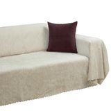 Latuda Home Premium Koltuk Örtüsü 175x350 XLARGE Gramajlı Jakarlı Şönil Krem | Kanepe Örtüsü | Kaymaz