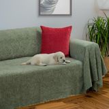 Latuda Home Premium Koltuk Örtüsü 175x350 XLARGE Gramajlı Jakarlı Şönil Sage Yeşili | Kanepe Örtüsü | Kaymaz - 175 x 350 cm