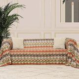 Latuda Home Softmicro Etnik Desenli Boho 180x220 Cm Koltuk Örtüsü Şalı, Kanepe Örtüsü, Tv Battaniyesi Doğal Renk Kahverengi