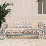 Latuda Home Softmicro Etnik Desenli Boho 180x220 Cm Koltuk Örtüsü Şalı, Kanepe Örtüsü, Tv Battaniyesi Turkuaz Mavi