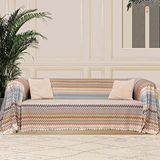 Latuda Home Softmicro Missoni Zikzak Desenli 180x220 Cm Koltuk Örtüsü Şalı, Kanepe Örtüsü, Tv Battaniyesi Çok Renkli