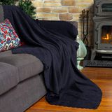 Latuda Home Zenit Koltuk Örtüsü 110x175 (2 Adet) Berjer Dekoratif Jakarlı Şönil | Kanepe Örtüsü | Kaymaz , Antrasit - 110 x 175 cm