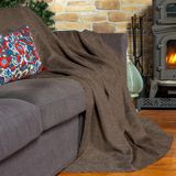 Latuda Home Zenit Koltuk Örtüsü 110x175 (2 Adet) Berjer Dekoratif Jakarlı Şönil | Kanepe Örtüsü | Kaymaz , Kahve - 110 x 175 cm