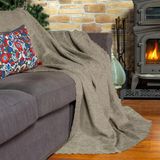 Latuda Home Zenit Koltuk Örtüsü 175x215 Medium Dekoratif Jakarlı Şönil | Kanepe Örtüsü | Kaymaz , Kum Beji - 175 x 215 cm