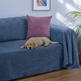 Latuda Home Zenit Koltuk Örtüsü 175x350 XLARGE Dekoratif Jakarlı Şönil | Kanepe Örtüsü | Kaymaz , Gece Mavisi - 175 x 350 cm