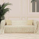 Latuda Softmicro Etnik Desenli Boho 180X220 cm Koltuk Örtüsü Şalı, Kanepe Örtüsü, Tv Battaniyesi Camel - 180 x 220 cm