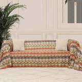 Latuda Softmicro Etnik Desenli Boho 180X220 cm Koltuk Örtüsü Şalı, Kanepe Örtüsü, Tv Battaniyesi Doğal Renk - 180 x 220 cm - Naturel