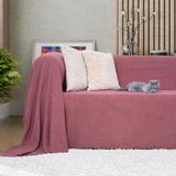 Latuda - Şönil Çift Taraflı Kaymaz Çekyat Örtüsü ve Koltuk Şalı Rose 175x300