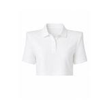 LAULEİ Polo Yaka Vatkalı Crop Tişört