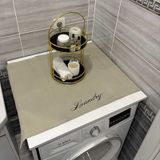 Laundry Duck Keten Su Geçirmez Ve Kirlenmez Çamaşır Makinesi - Buzdolabı - Bulaşık Makinesi Örtüsü Açık Gri
