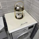 Laundry Duck Keten Su Geçirmez Ve Kirlenmez Çamaşır Makinesi - Buzdolabı - Bulaşık Makinesi Örtüsü Siyah - Beyaz