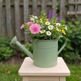 Laura 5 Litre Metal Çiçek Bahçe Sulama Kabı - Modern Dekoratif Çok Amaçlı Sulak (Mint Yeşili)