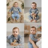 Laura Baby Erkek Bebek Alt Üst Eşofman Takımı - Gri - 9 Ay