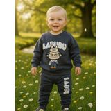 Laura Baby Labubu Erkek Bebek/çocukalt Üst Eşofman Takım - Koyu Gri - 6 Ay