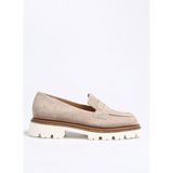 Laura Bellariva Bej Kadın Süet Loafer 8711