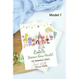 laurelconcept Doğum günü davetiyesi Erkek Bebek Çocuk 20 adet