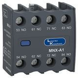 Lauritz Knudsen, CS94118OOOO - MNX 9-80/MCX 01-23 kontaktör için yardımcı kontak - 1NO+1NC