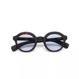 Lauro Unisex Yuvarlak Siyah Havana Güneş Gözlüğü Mavi Degrade