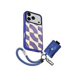 Laut iPhone 17 Pro Keyko Pop MagSafe Cüzdanlı Askılı Desenli Kılıf - Mavi