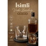 Lav 1 Adet Kişiye Özel Lal Cam Meşrubat Bardağı - Beyaz - Mint
