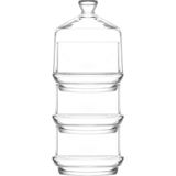 Lav Berry Cam Şekerlik Tekli 285 mlCam Kapaklı (3 Katlı Sunumluk) - Şeffaf - 260 ml - 1 Adet