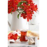 Lav Demet Cam Çay Seti 6 Kişilik 135 ml (6 Çay Bardağı, 6 Çay Tabağı)