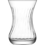 Lav Demet Optıklı Çay Bardagı 135 cc 6 Lı - Şeffaf - Beyaz