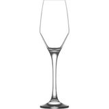Lav Ella Cam Şampanya Kadehi 6'lı 230 ml Ayaklı (Kahve Yanı/Kokteyl Bardağı) - Renkli