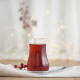 Lav Eva Cam Çay Seti 6 Kişilik 170 ml (6 Çay Bardağı, 6 Çay Tabağı)