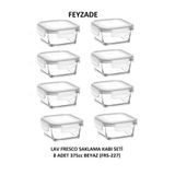 LAV Feyzade Fresco Kahvaltılık Saklama Kabı Seti 8 Adet 375cc Kare (FRS-227)