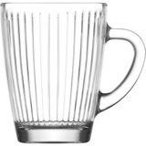 Lav Hestia Cam Fincan 6 Kişilik 250 ml Kulplu (Kahve/Çay Bardağı) - Renkli
