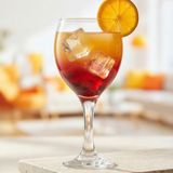 Lav Misket Cam Goblet 6'lı 365 ml Ayaklı (Şarap Kadehi , Kokteyl Bardağı)