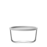 LAV Round Cam Saklama Kabı Tekli Büyük Boy 1490 ml Yuvarlak Beyaz Plastik Kapaklı (Sunum Kasesi)