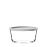 LAV Round Cam Saklama Kabı Tekli Orta Boy 800 ml Yuvarlak Beyaz Plastik Kapaklı (Sunum Kasesi)