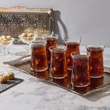 Lav Şeffaf Cam Vera 6'lı Çay Bardağı 180 ml Desensiz Kulpsuz 6 Parça Seti