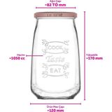 Lav Tasty Cam Kavanoz Tekli Büyük Boy 1050 ml