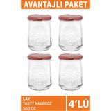 Lav Tasty Kavanoz 4'lü 550 cc 3 Adet