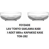 Lav Tokyo 2'li Orta Boy Salata Kasesi 880 cc - Beyaz
