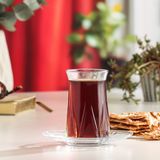 Lav Zoey Cam Çay Bardağı 6 Kişilik 165 ml - Renkli