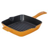 Lava 20x20 cm Turuncu Döküm Kare Yekpare Saplı Izgara Tava