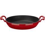 Lava 24 cm Kırmızı Döküm Sahan Tava Metal Kulplu Mangal Tadında - Yok